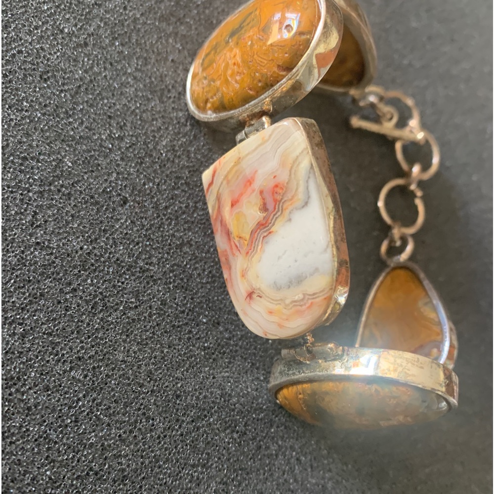 Jasper stone bracelet adjustable - Picture 2 of 6